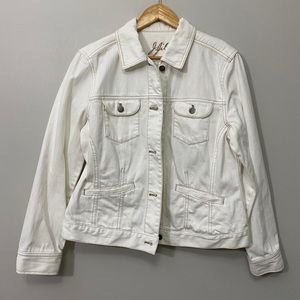 J. Jill White Denim Jacket